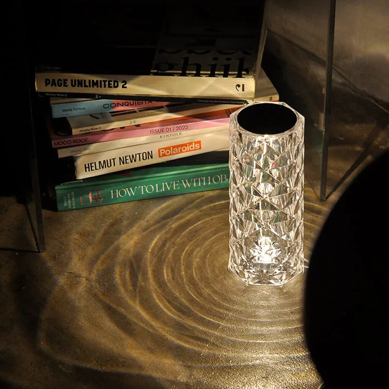 Lampara de mesa cristal USB Diamante en Blanco - Lámparas de mesa, Uruguay | Buho Store