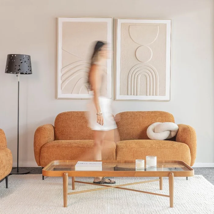Sofá Giovanni - 2 cuerpos / Terracota en Naranja - Sillones y sofás, Uruguay | Fábrica Italiana, vista 3