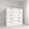 Cómoda 10 cajones R. Metalicos Blanca - Cómodas, Uruguay | Que Sal Muebleria, vista 2 de 3