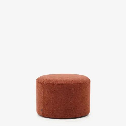 Reposapiés desenfundable Kaeli de borreguito terracota Ø 60 cm en Rojo - Butacas, banquetas y puffs, Uruguay | Kavehome