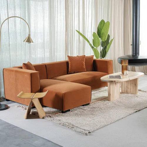 Sofá Nashville - Terracota - Chaise derecho en Marrón - Sillones y sofás, Uruguay | Walnut