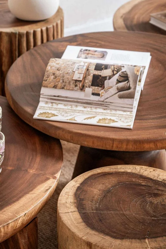 MESA ALMOND - SUAR TOSTADO - DIAMETRO 70 CMS en Marrón - Mesas de living, Uruguay | La Iberica, vista 13