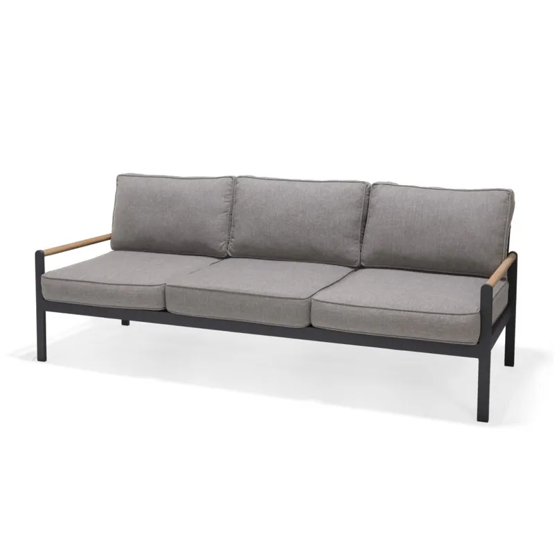 Sofá 3 cuerpos de Exterior - Amber en Gris - Muebles para el exterior, Uruguay | Rústico Hogar