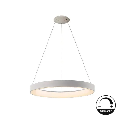 Colgante LED Preston 24W 60 cm Dimerizable Blanco en Blanco - Lámparas colgantes, Uruguay | Serlux