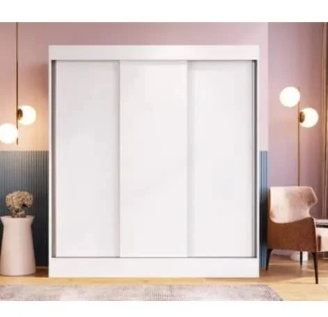 Ropero Placard 3 Puertas Corredizas 2 Cajones Dormitorio (Blanco) en Blanco - Roperos y placares, Uruguay | Lais Muebles, vista 3