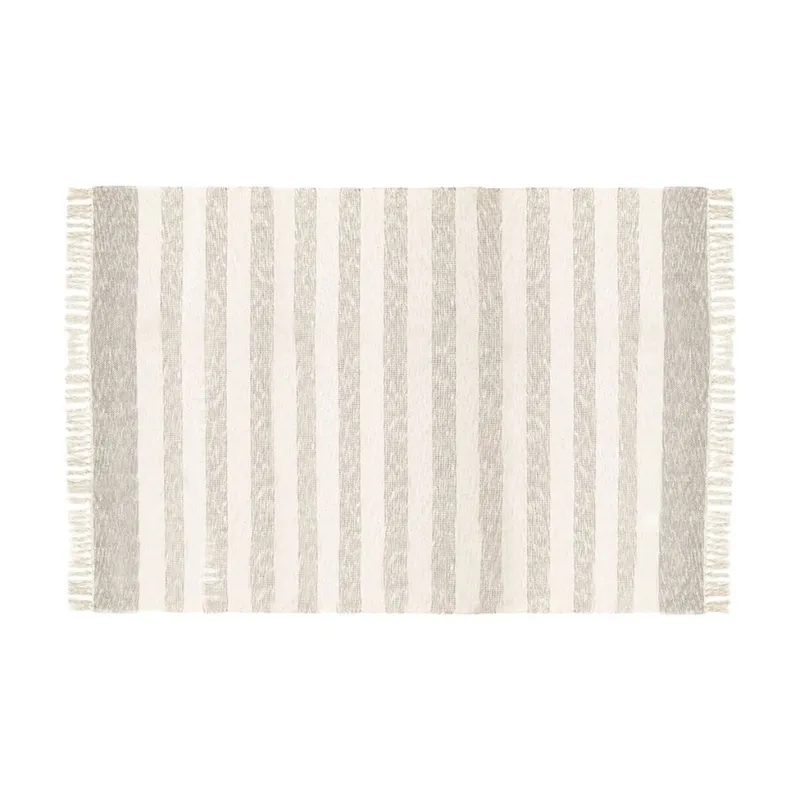 ALFOMBRA CON FLECOS AZUL/GRIS 150x210CM - Textiles, Uruguay | Decohogar