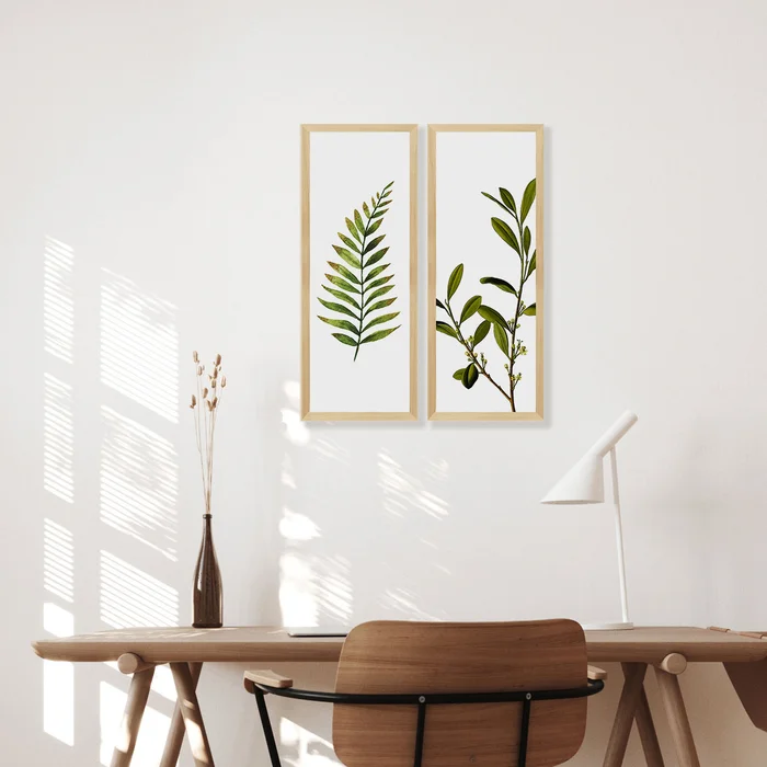 Set 2 Cuadros / Láminas decorativas Hojas y Plantas 3 - Decoración de pared, Uruguay | Alta Gracia Deco, vista 2