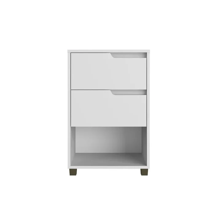 Mesa De Luz 2 Cajones 1 Espacio Dormitorio 100% Mdf en Blanco - Mesas de luz, Uruguay | Soy Hogar, vista 5