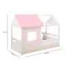 Cama Casita 1 Plaza - Tota B137 - Blanco/Rosa en Multicolor - Dormitorio, Uruguay | Rústico Hogar, vista 4 de 4