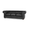 Sillón de cuero 3 Cuerpos Chesterfield en Negro - Sillones y sofás, Uruguay | Nario Hogar, vista 1 de 4