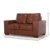 Sofá Fargo - Cuero Básico - 2 cuerpos - 457 (Brandy) en Marrón - Sillones y sofás, Uruguay | NYR, vista 3 de 3