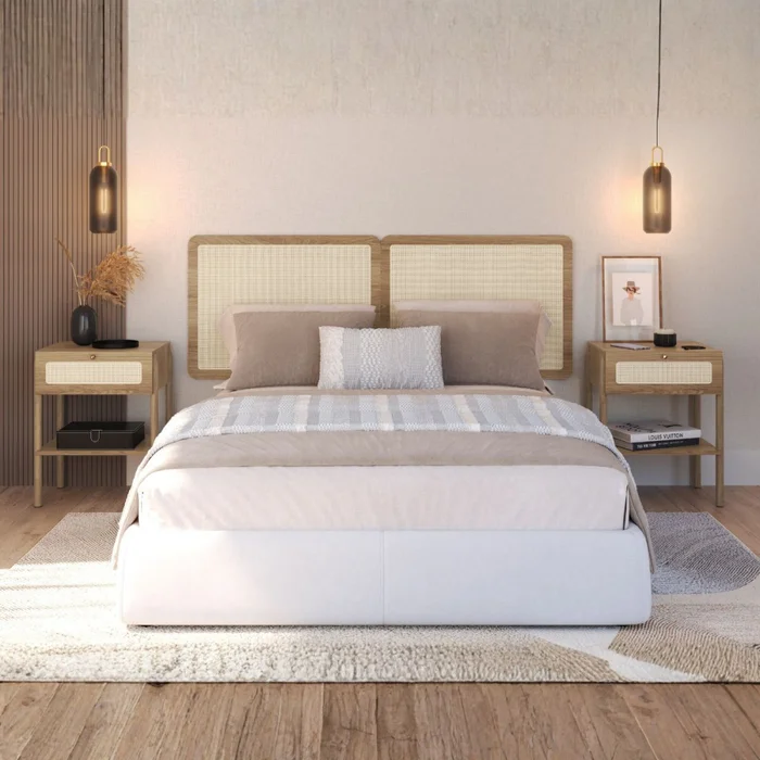 Respaldo Oslo - Queen - Natural en Marrón - Respaldos de cama, Uruguay | Nyr