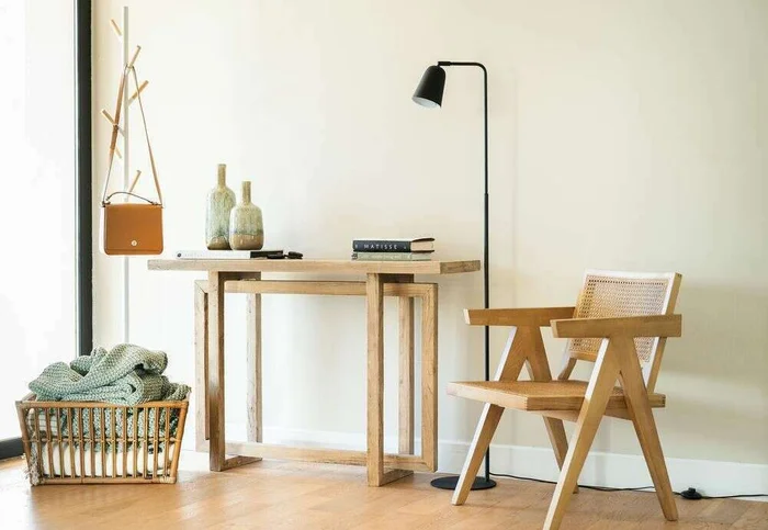 MESA DE ARRIMO / CONSOLA GEO - OLMO - 1.20 MTS en Madera natural - Bibliotecas, Uruguay | La Iberica, vista 21