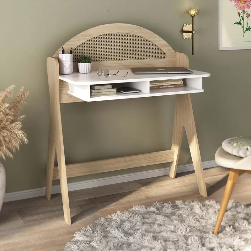Escritorio Mdf Marron ártemis en Madera natural - Escritorios, Uruguay | Divino