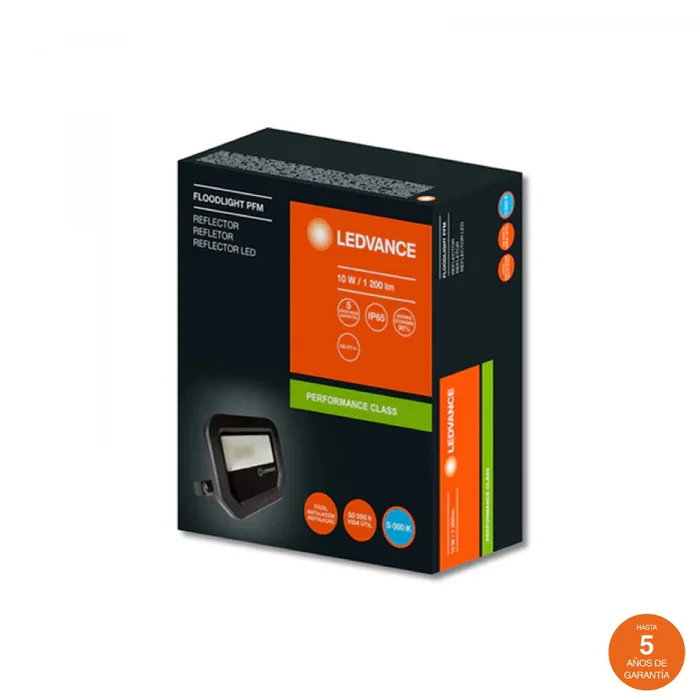 Proyector LED LEDVANCE OSRAM 10W Luz Fría en Negro - Lámparas colgantes, Uruguay | Serlux, vista 2