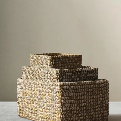 CESTA RECTANGULAR CONTRASTE - Canastos, Uruguay | Zara Home