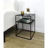 MESA AUX 2 NIVELES 37.5X37.5X50.5CM METAL NEGRO en Negro - Mesas de comedor, Uruguay | Decohogar, vista 1 de 3
