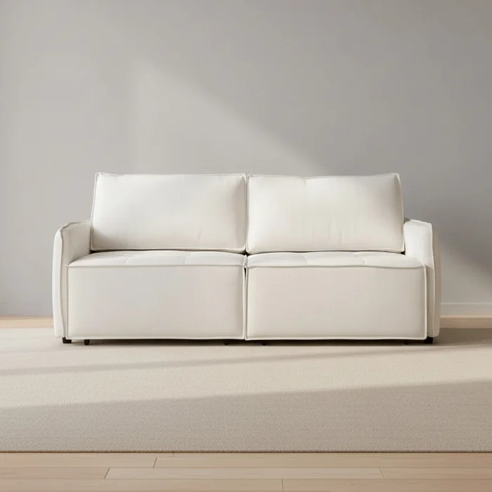 Sofá Cama Tela Natural-beige Divino Natural en Madera natural - Sillones y sofás, Uruguay | Divino