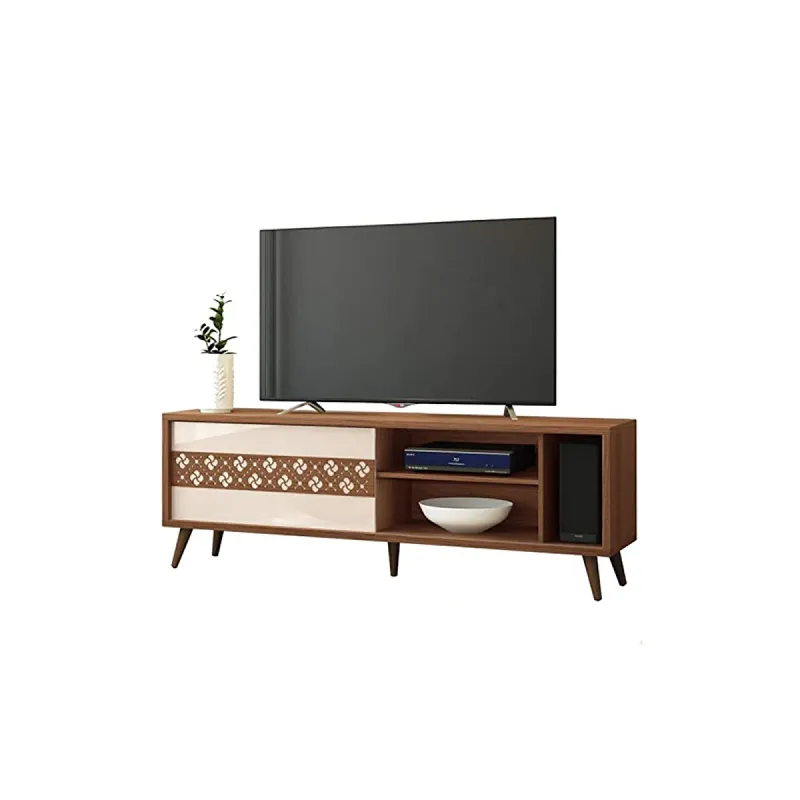 Rack Levis - Deck / Off white — Urumobil en Marrón - Muebles para TV, Uruguay | Urumobil