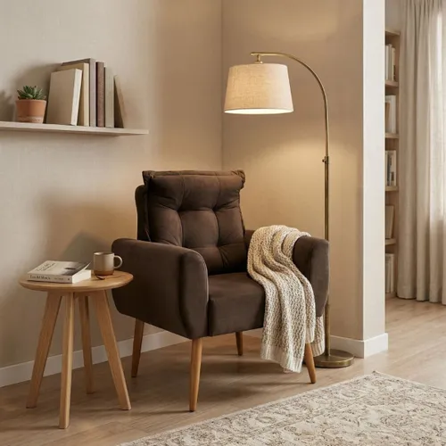 Sofa Sillon Poltrona 1 Cuerpo Dakota - Marrón en Marrón - Sillones y sofás, Uruguay | Rústico Hogar