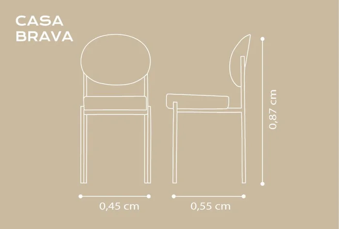 Silla Elza en Flame gelo / acero inox. Negro - Sillas, Uruguay | Casa Brava, vista 2