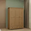 Placard 3 puertas 2 cajón Topazio Freijo en Madera natural - Roperos y placares, Uruguay | Satec, vista 1 de 4