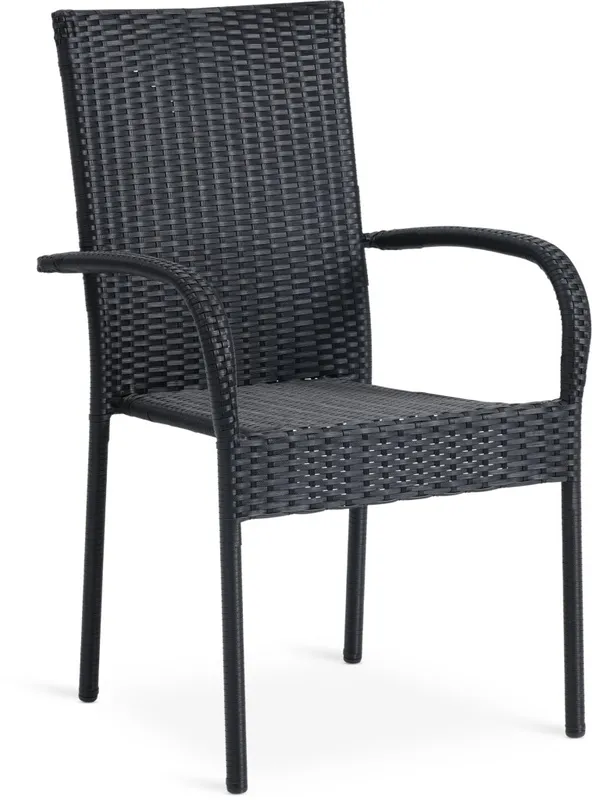 Silla apilable GUDHJEM negro en Negro - Muebles para el exterior, Uruguay | JYSK