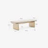 Banco Topaz de chenilla beige y madera maciza de fresno con acabado natural 150cm FSC 100% en Beige - Butacas, banquetas y puffs, Uruguay | Kavehome, vista 8 de 8
