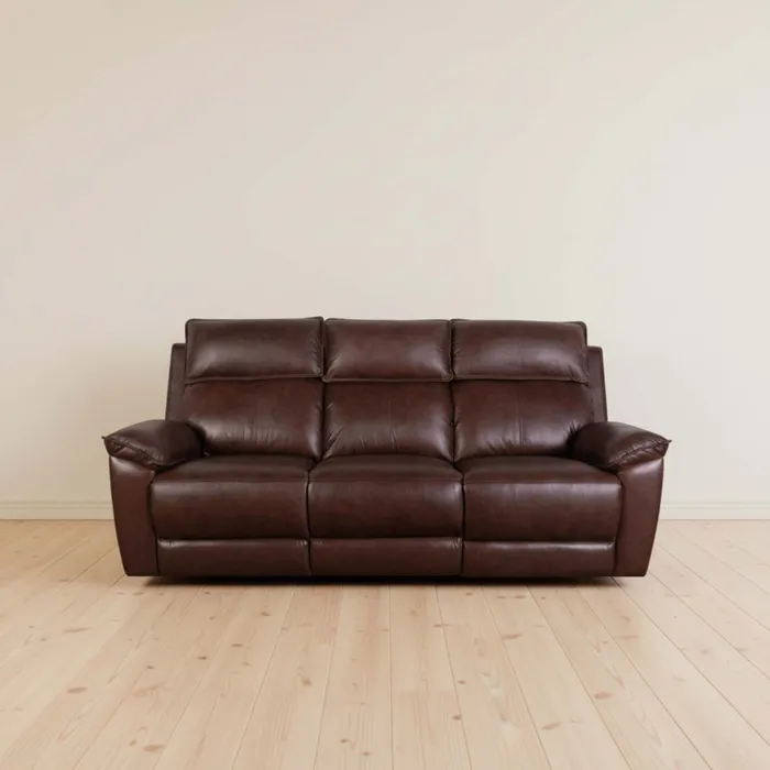 Recliner Eléctrico 3 Cuerpos Cuero-y-simil-cuero Marron Joshua en Marrón, Uruguay | Divino