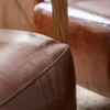 BUTACA WOOLY - WALNUT Y CUERO ITALIANO ENVEJECIDO - Butacas, banquetas y puffs, Uruguay | La Iberica, vista 8 de 22