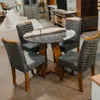 Mesa Redonda Gris Línea París en Gris - Mesas de comedor, Uruguay | Ecowood, vista 2 de 9