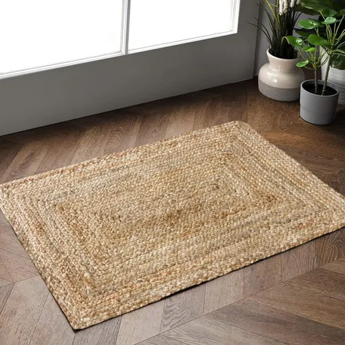 Alfombra Yute Natural - 60x90cm en Beige - Alfombras, Uruguay | Buho Store