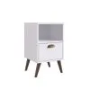 Mesa De Luz Living Dormitorio 1 Cajon Auxiliar Mesita en Blanco - Sillas, Uruguay | Soy Hogar, vista 2 de 4