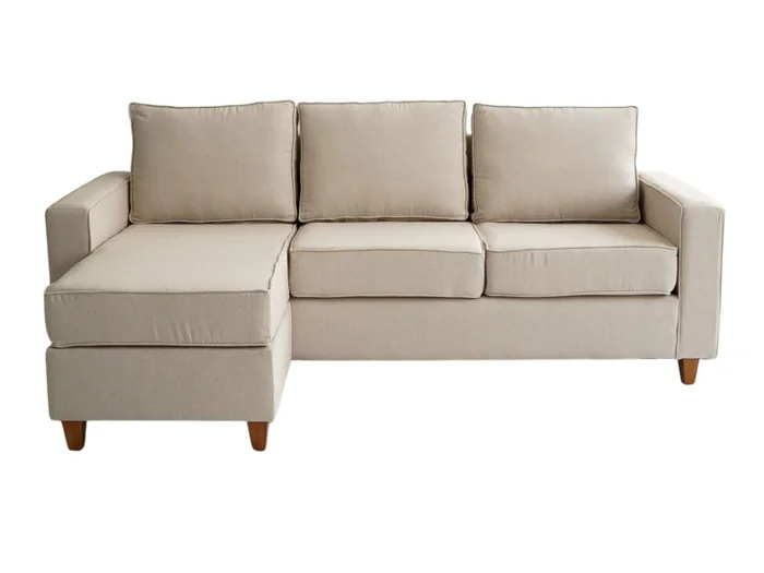 Sofá con Chaise DESIREÉ - Beige en Beige - Sillones y sofás, Uruguay | Finkel, vista 2