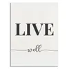 CUADRO CANVAS 30x40cm LIVE WELL - Decoración de pared, Uruguay | Decohogar, vista 1 de 2