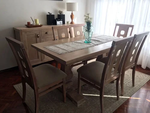 Juego De Comedor Madera Maciza 180x90 Ozark Con 6 Sillas A Eleccion en A Eleccion - Mesas de comedor, Uruguay | Ozark Home, vista 2