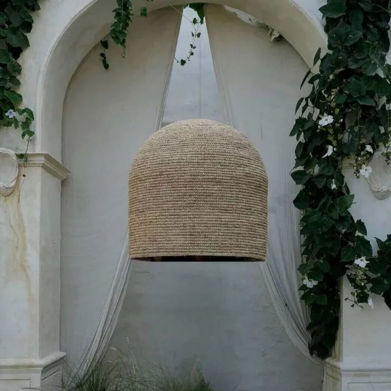 Lámpara Colgante Tejida a Mano Ticu en Madera natural - Lámparas colgantes, Uruguay | Casakos