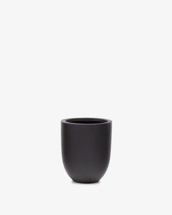 Macetero Aiguablava de cemento negro Ø 39 cm en Negro - Muebles para el exterior, Uruguay | Kavehome