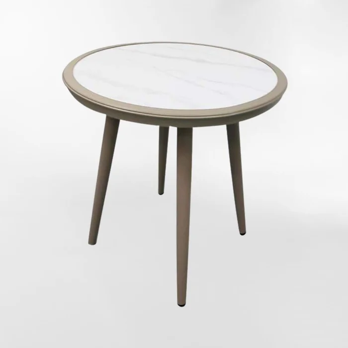 MESA DE EXTERIOR CLOUD Blanco CIRCULAR en Beige - Mesas de comedor, Uruguay | Viasono, vista 2