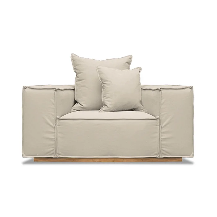Sillón Luciana 1 cuerpo - Beige en Beige - Sillones y sofás, Uruguay | Samic, vista 2