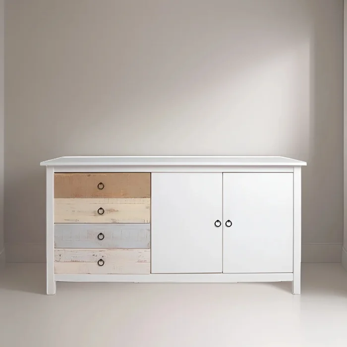 Aparador Linea Flora - Blanco en Blanco - Muebles para TV, Uruguay | Nario Hogar, vista 2