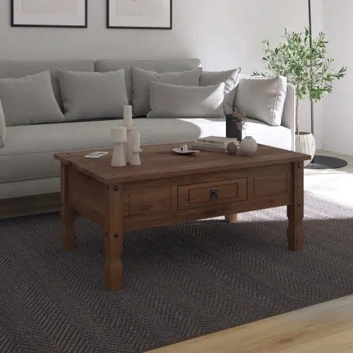 Mesa de Living - Línea Monterrey - Nogal en Madera natural - Mesas de living, Uruguay | Ecowood