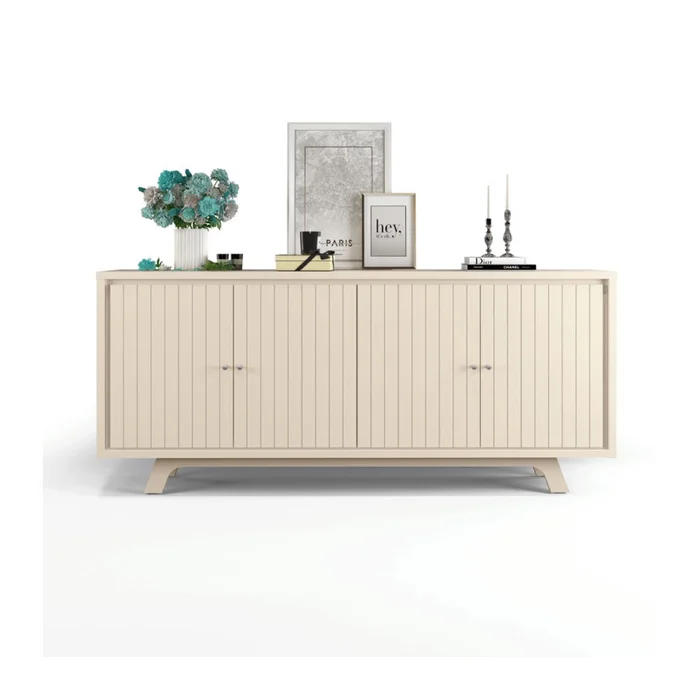 Aparador Mueble Buffet Bargueño 4 Puertas Brise en Blanco - Aparadores y recibidores, Uruguay | Soy Hogar