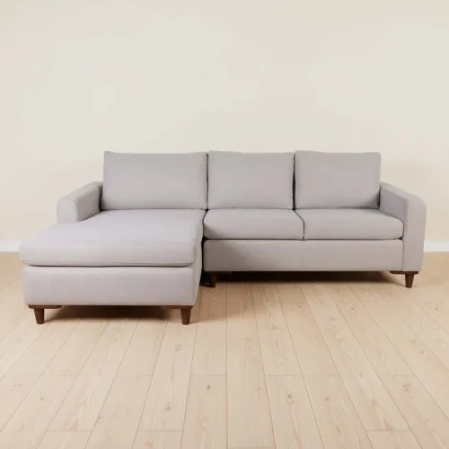 Sofá C/chaise Más De 4 Cuerpos Tela Natural-beige Napoli Beige en Beige - Sillones y sofás, Uruguay | Divino