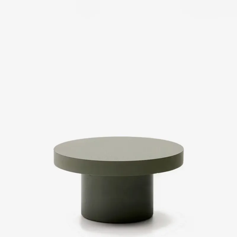 Mesa de centro Aiguablava de cemento - verde Ø 90 cm en Verde - Mesas de living, Uruguay | Kavehome