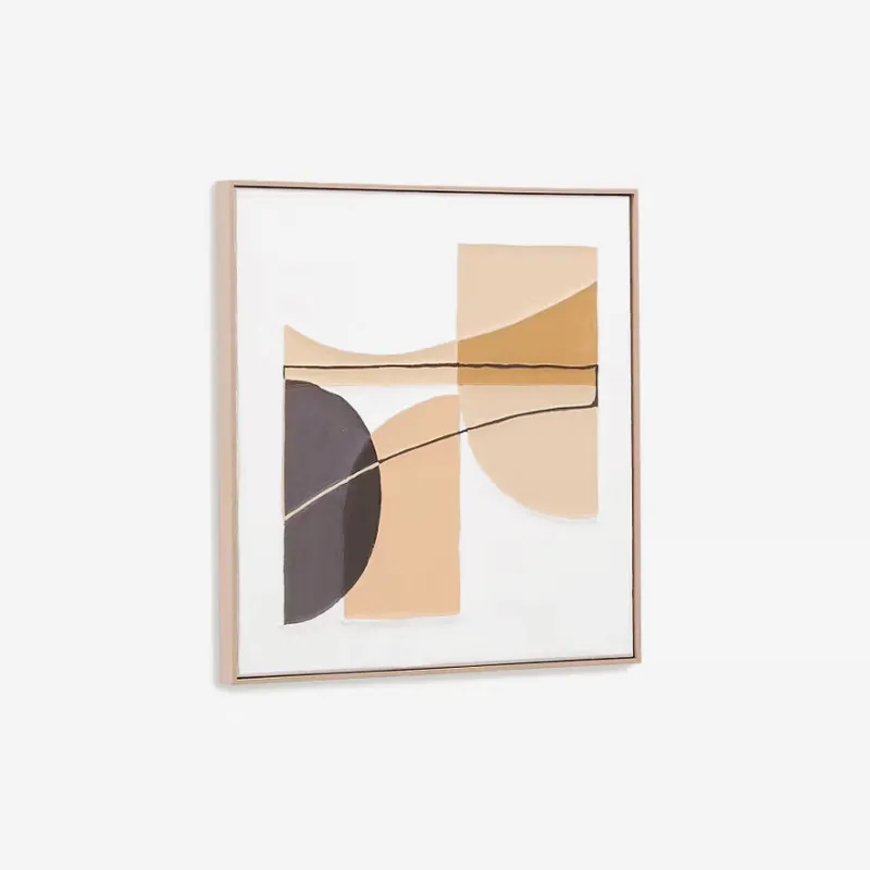 Cuadro Zay con formas geométricas marrón 80 x 80 cm en Marrón - Decoración de pared, Uruguay | Kavehome