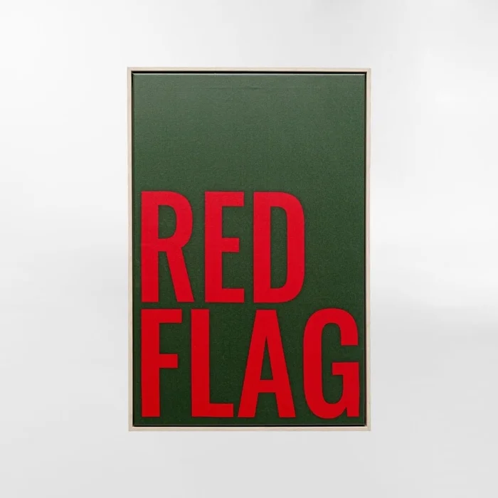 CUADRO RED FLAG ROJO  en Verde - Decoración, Uruguay | Viasono, vista 2