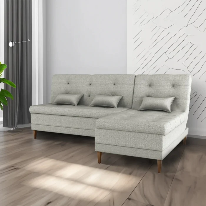 Sillón Cama con Chaise - Good - Gris Claro en Gris - Sillones y sofás, Uruguay | Ecowood, vista 2