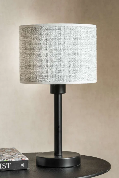 LAMPARA BLACK PANTALLA GRIS - BAJA en Multicolor - Lámparas de mesa, Uruguay | La Iberica