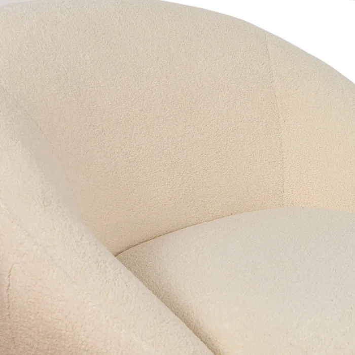Butaca Giratoria 1 Cuerpo Tela Blanco Ora Offwhite en Blanco - Sillones y sofás, Uruguay | Divino, vista 4